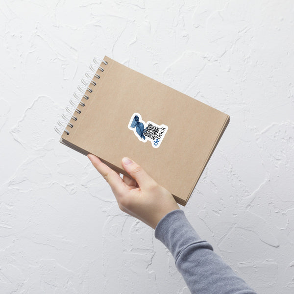Deflock Logo QR Code - deflock.me Die-cut stickers