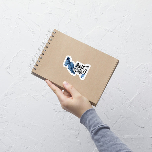 Deflock Logo QR Code - deflock.me Die-cut stickers