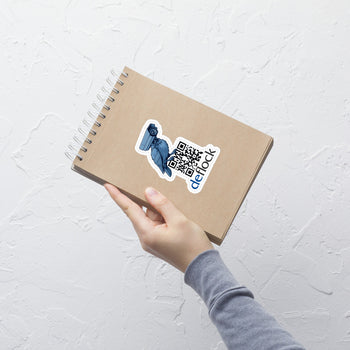 Deflock Logo QR Code - deflock.me Die-cut stickers