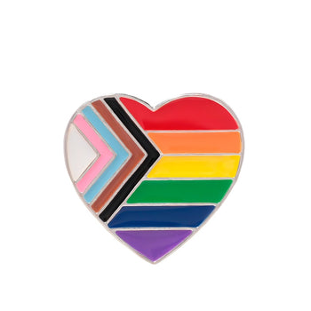 25 Pack Heart Daniel Quasar Flag Lapel Pins (25 Pins)