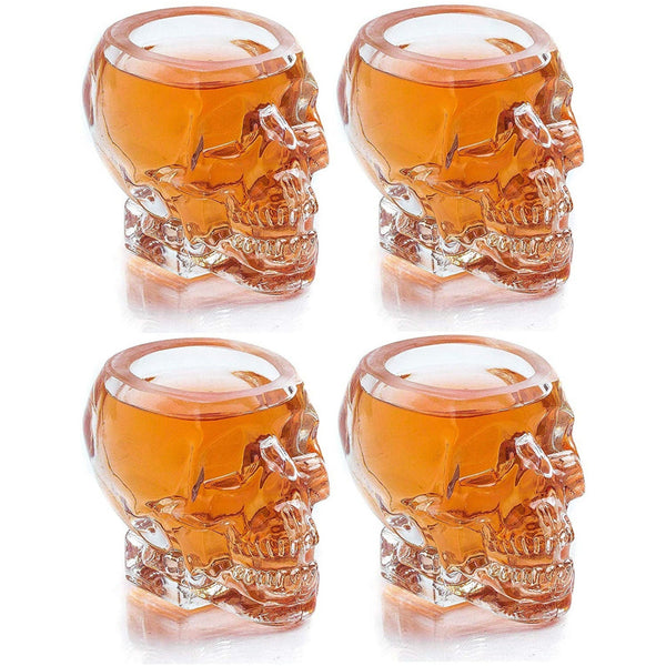 Monkey and Heroes Extra Large Skull Shot Glasses Set of 4
