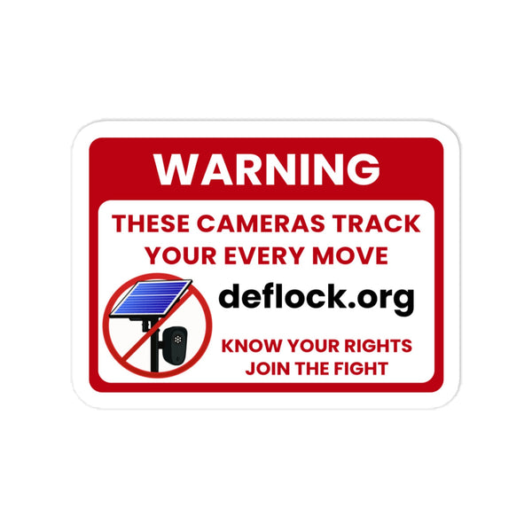 Warning Sign - Deflock.org vinyl decals