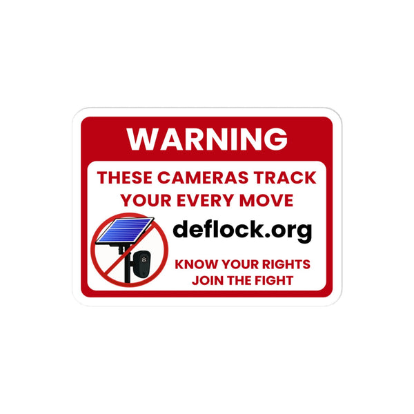 Warning Sign - Deflock.org vinyl decals