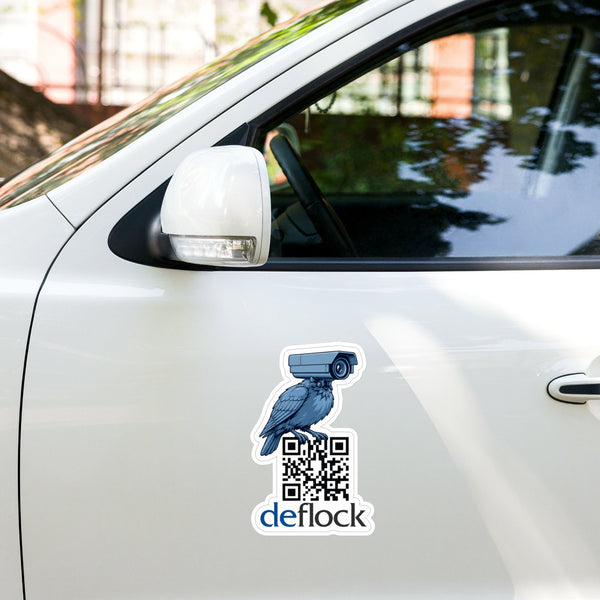 deflock logo QR Code - deflock.me vinyl decals