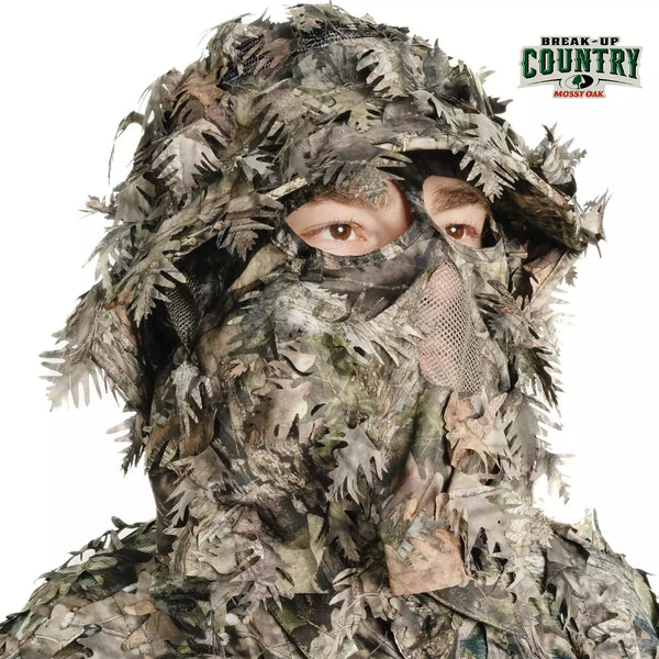3D Leafy Camo Face Mask Bucket Hats in Mossy Oak and Realtree - Adjustable OSFM