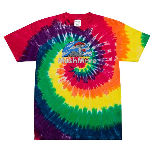 Mushmore Embroidered Oversized tie-dye t-shirt