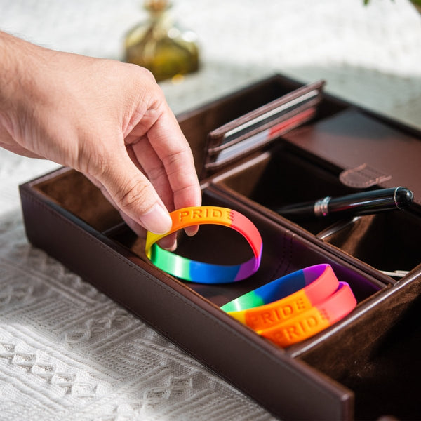 50 Pack Rainbow PRIDE Silicone Bracelet Wristbands (50 Bracelets)