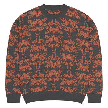Mushmore Dragonfly Relaxed fit knitted crew neck sweater