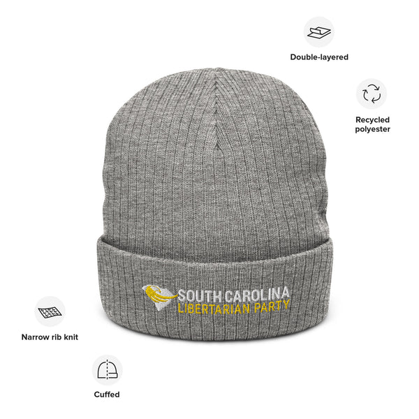South Carolina Libertarian Party Ribbed knit beanie