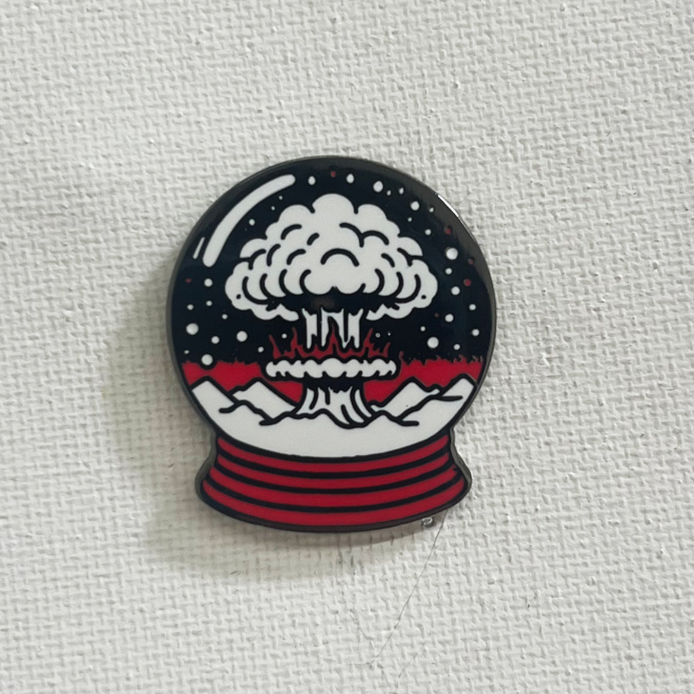 Nuclear Winter Snowglobe Pin