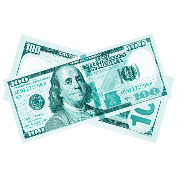 Turquoise Prop Money Bills