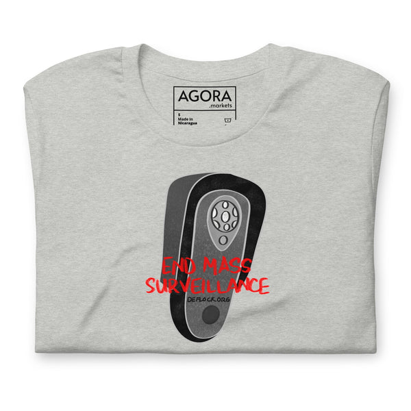 End Mass Surveillace - deflock.me Unisex t-shirt