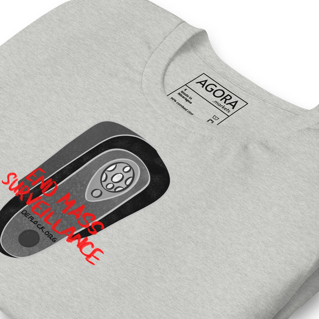 End Mass Surveillace - deflock.me Unisex t-shirt