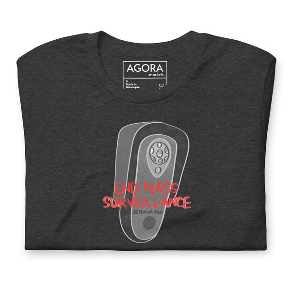 End Mass Surveillace - deflock.me Unisex t-shirt