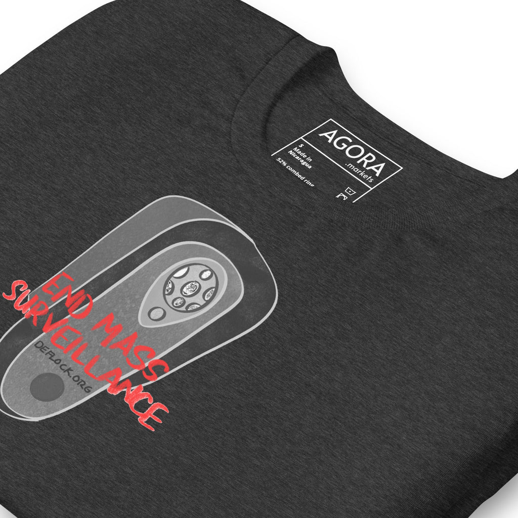 End Mass Surveillace - deflock.me Unisex t-shirt