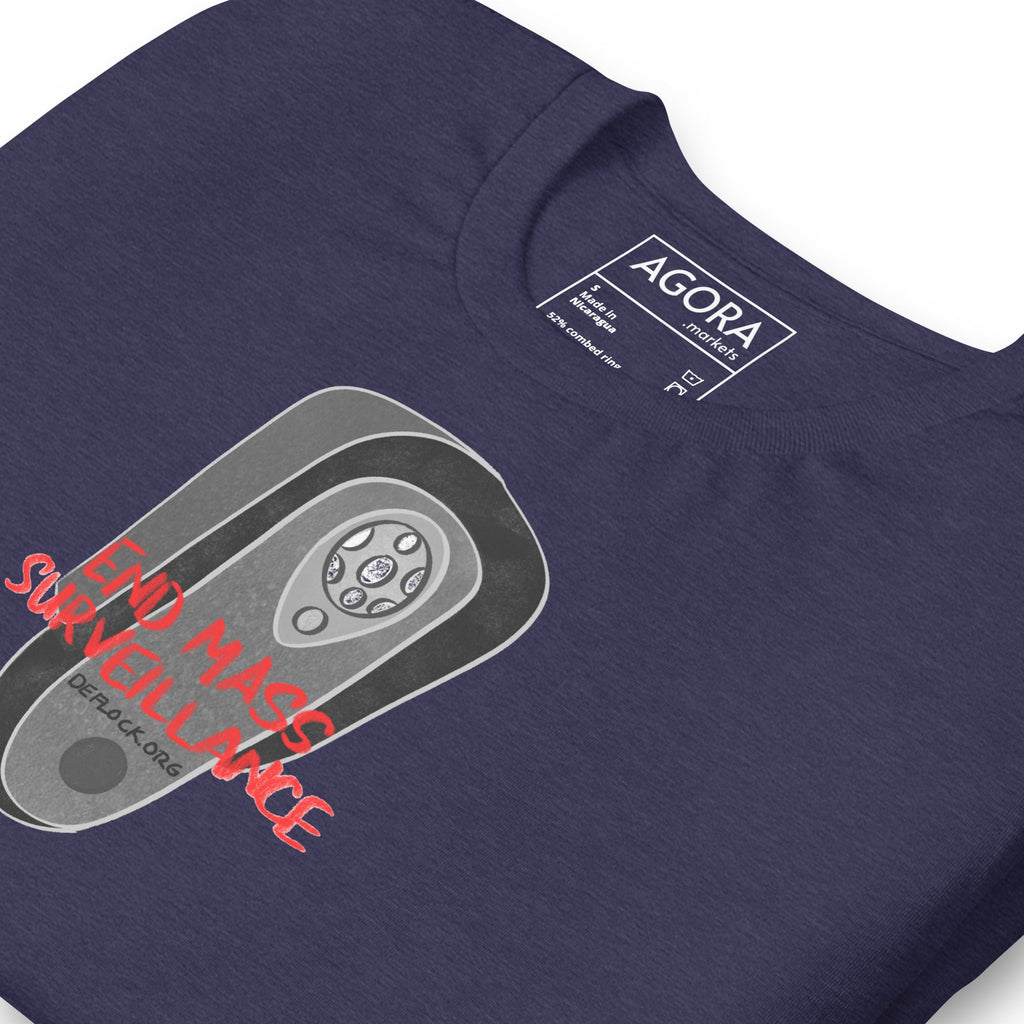 End Mass Surveillace - deflock.me Unisex t-shirt