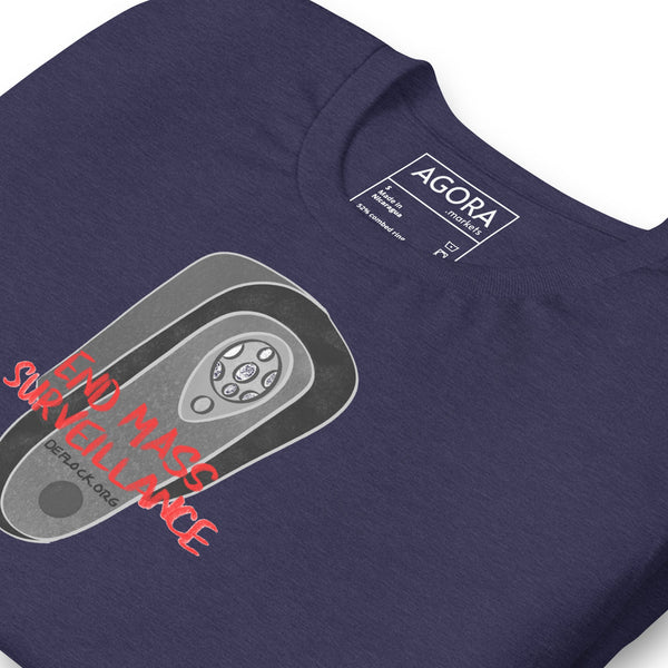 End Mass Surveillace - deflock.me Unisex t-shirt