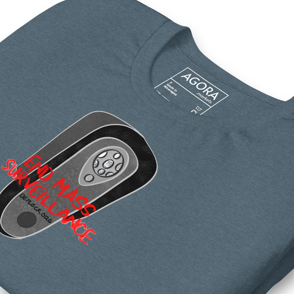 End Mass Surveillace - deflock.me Unisex t-shirt