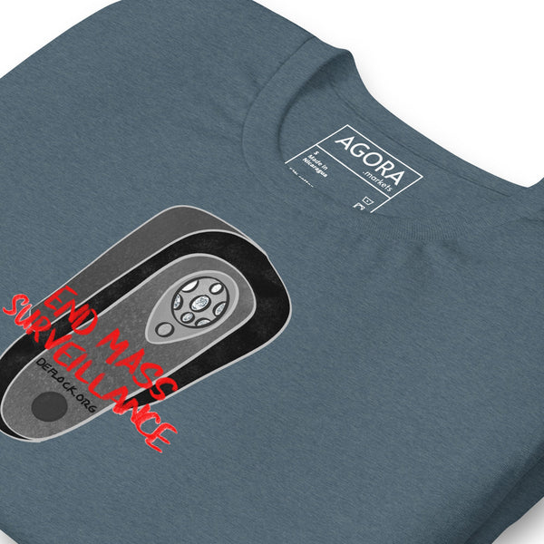 End Mass Surveillace - deflock.me Unisex t-shirt