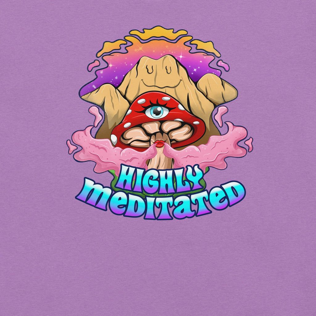 Mushmore Highly Meditated Unisex t-shirt