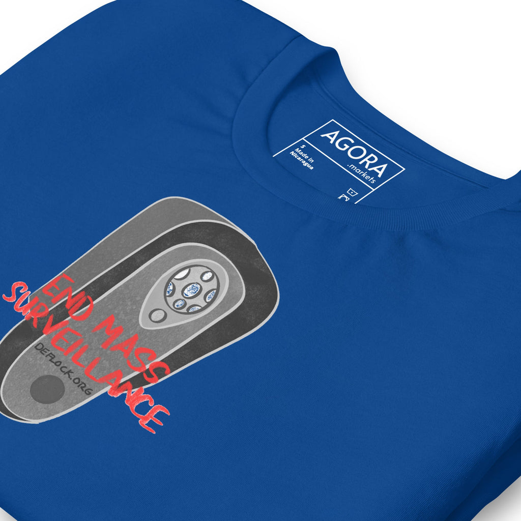 End Mass Surveillace - deflock.me Unisex t-shirt