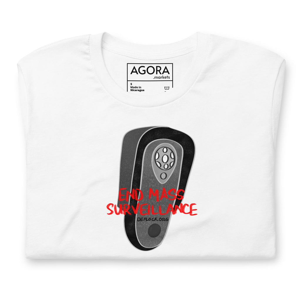 End Mass Surveillace - deflock.me Unisex t-shirt