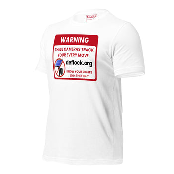 Warning: Flock Camera deflock.me Unisex t-shirt