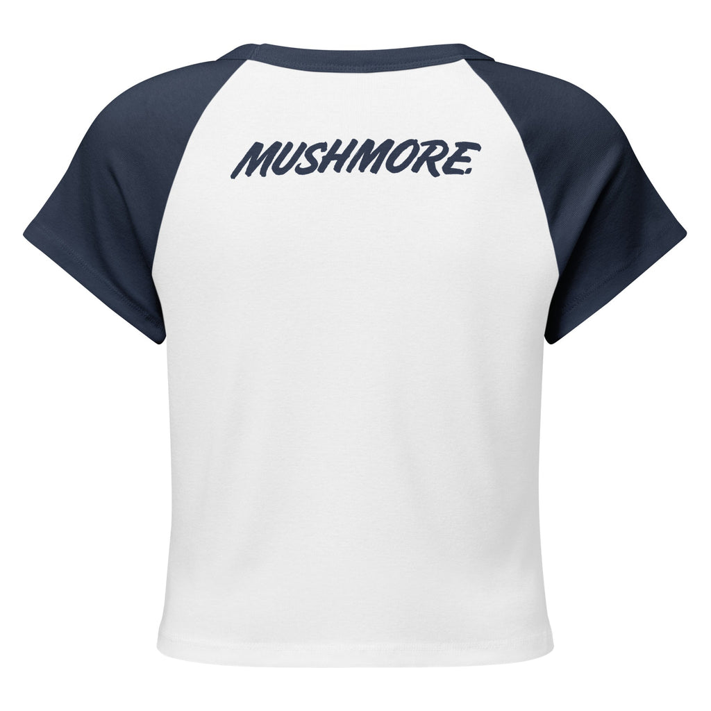Highly Meditated Mushmore Women’s micro rib raglan baby tee
