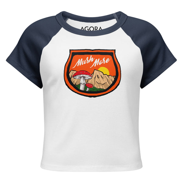 Mushmore Women’s micro rib raglan baby tee