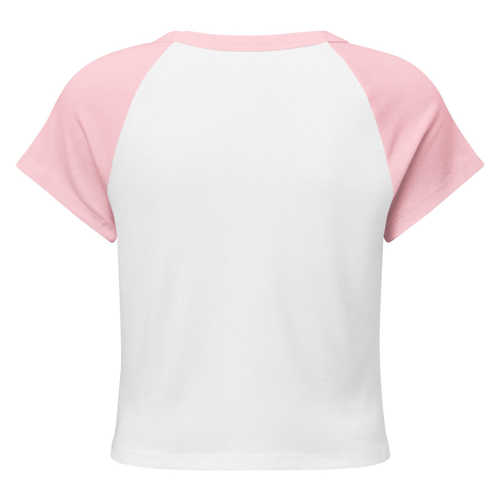 Mushmore Embroidered Women’s micro rib raglan baby tee