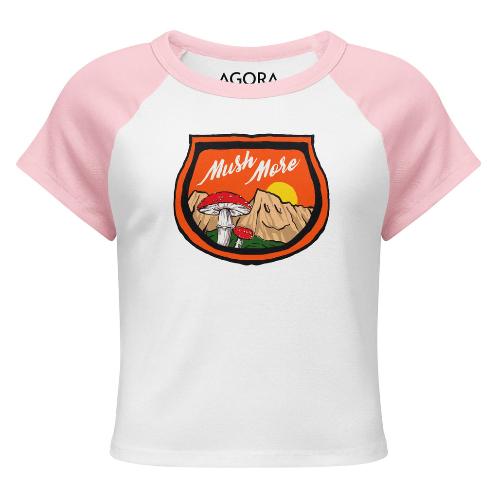 Mushmore Women’s micro rib raglan baby tee