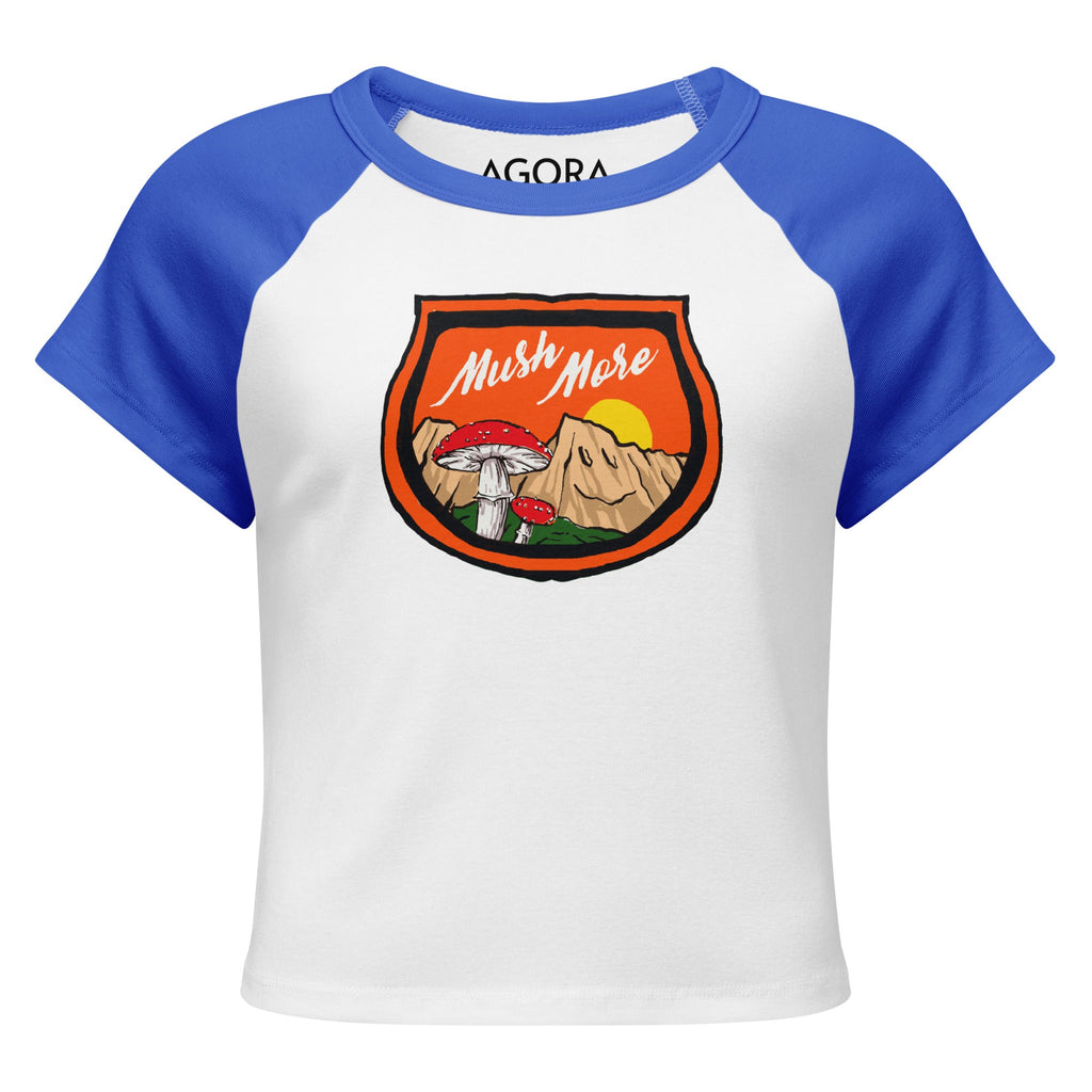 Mushmore Women’s micro rib raglan baby tee