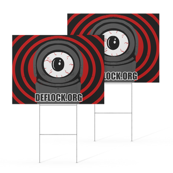 Deflock Spiral- deflock.me Yard sign