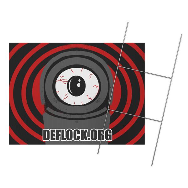 Deflock Spiral- deflock.me Yard sign