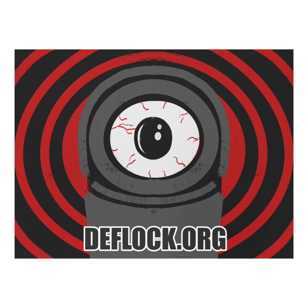 Deflock Spiral- deflock.me Yard sign