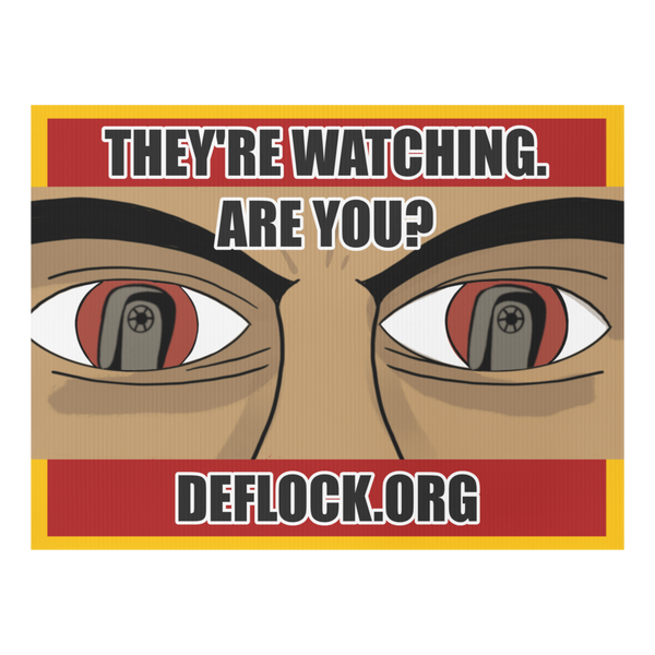 They're Watching, Are You? - deflock.me Yard sign