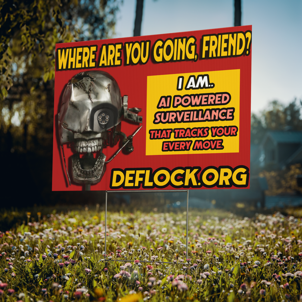 Where are you Going? - deflock.me Yard sign