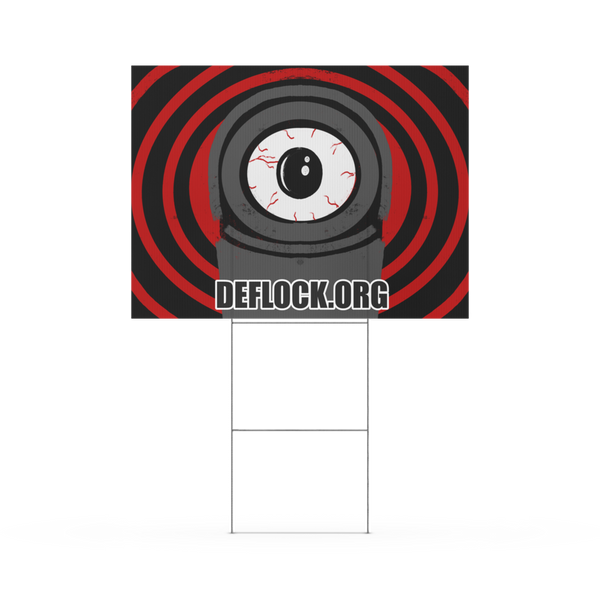 Deflock Spiral- deflock.me Yard sign
