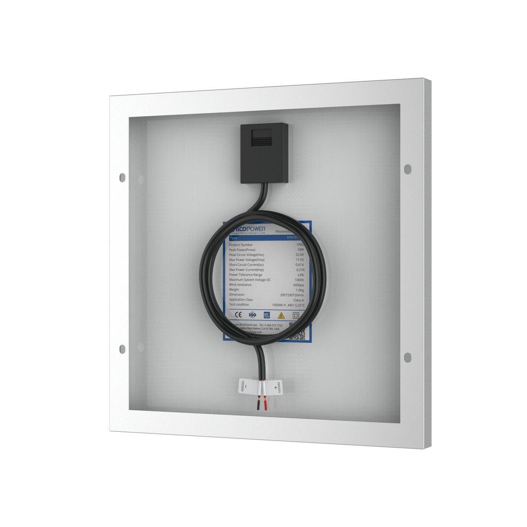 10 Watts Mono Solar Panel, 12V by ACOPOWER - Proud Libertarian - ACOPOWER