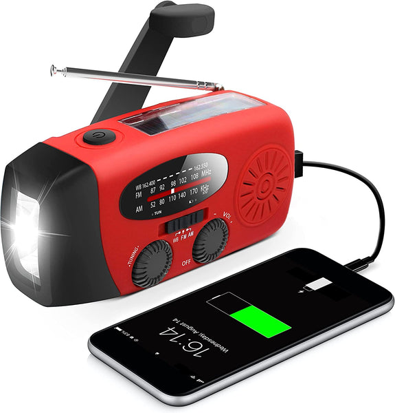 Storm Safe Emergency AM/FM/NOAA Weather Band Radio With Solar Flash Light And Built-in Phone Charger by VistaShops - Proud Libertarian - VistaShops