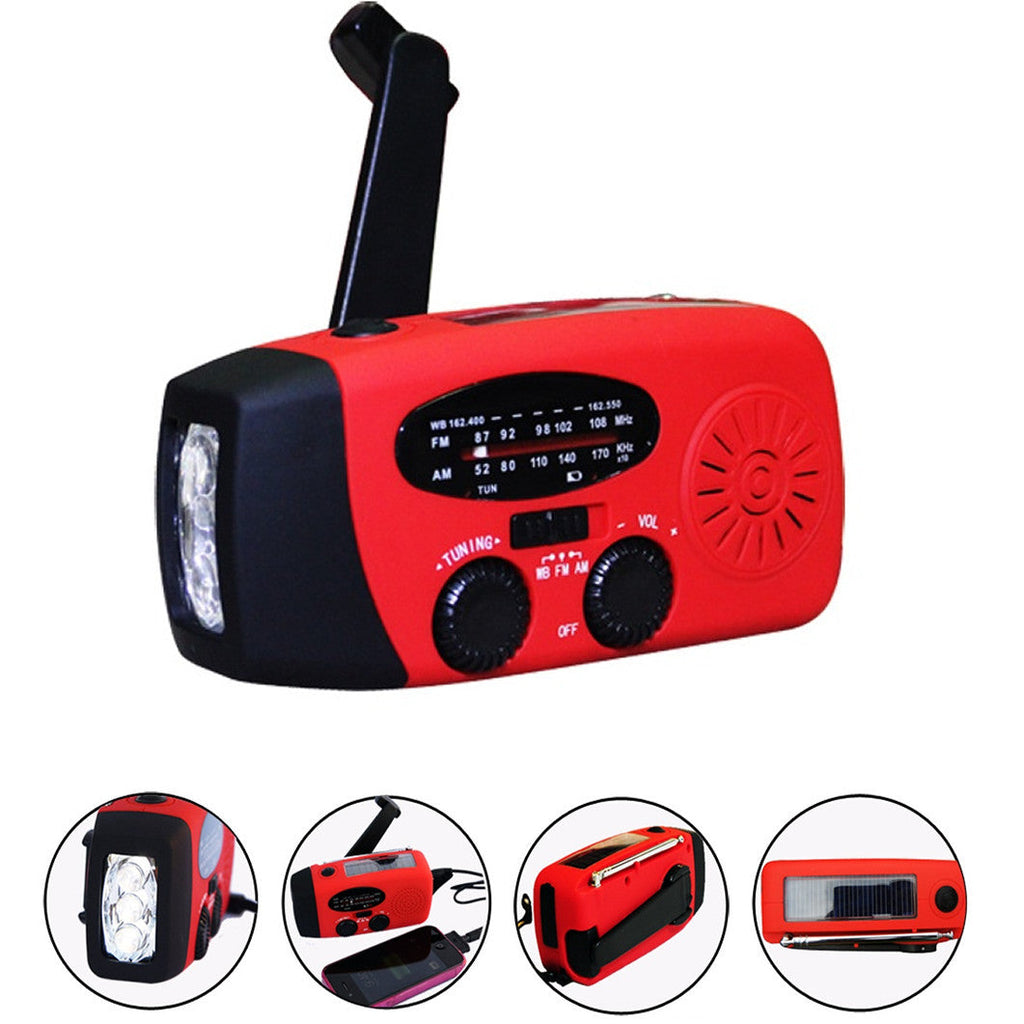 Storm Safe Emergency AM/FM/NOAA Weather Band Radio With Solar Flash Light And Built-in Phone Charger by VistaShops - Proud Libertarian - VistaShops