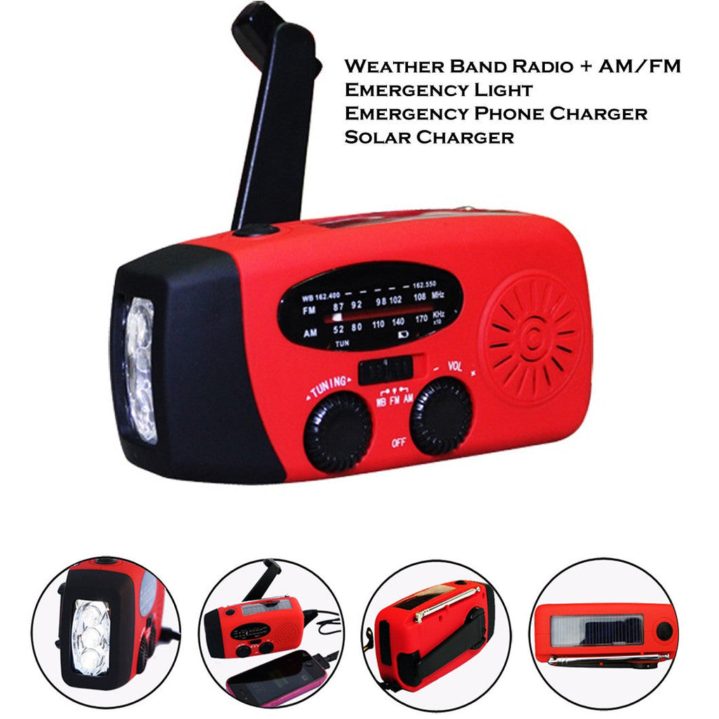 Storm Safe Emergency AM/FM/NOAA Weather Band Radio With Solar Flash Light And Built-in Phone Charger by VistaShops - Proud Libertarian - VistaShops