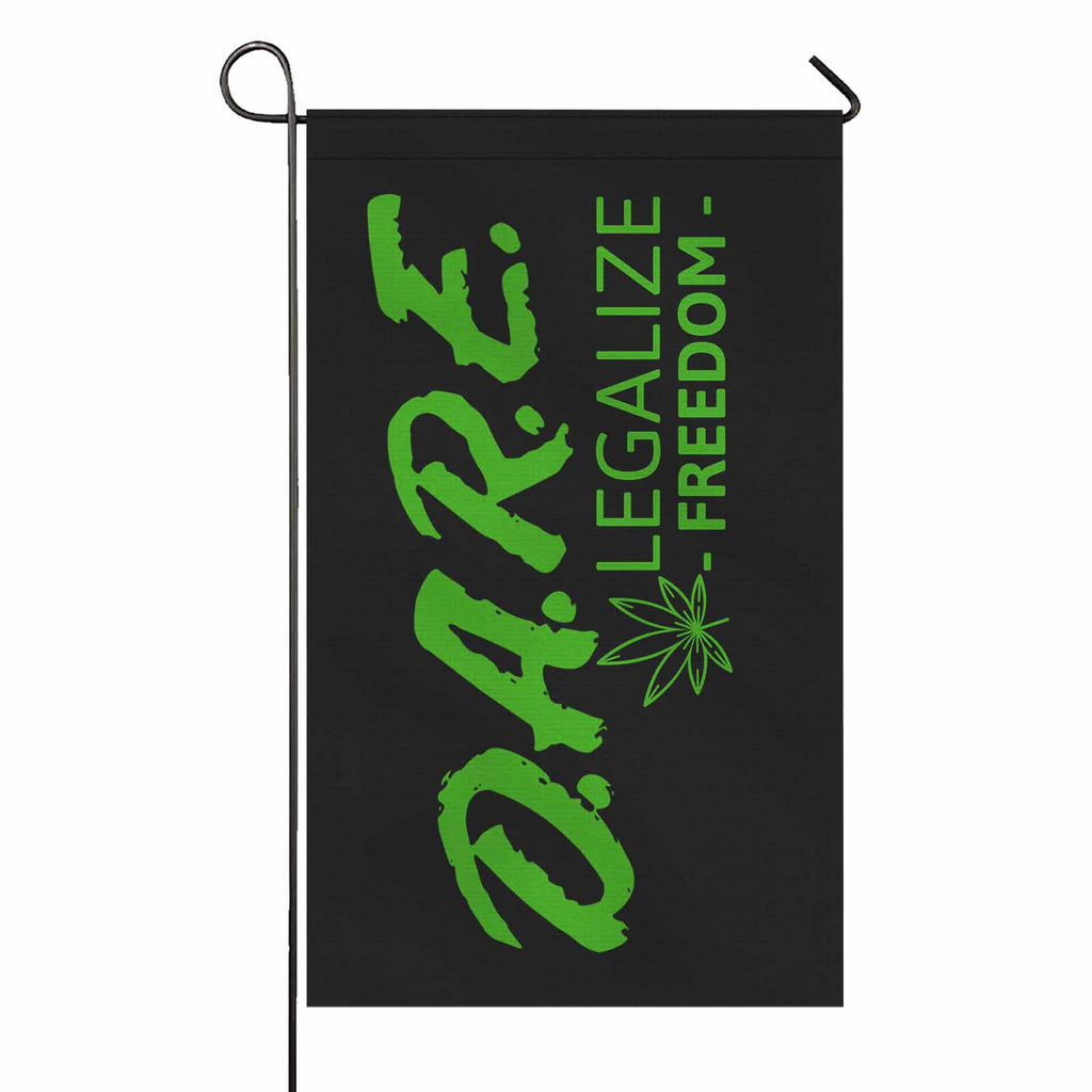 DARE to Legalize Freedom Cannabis Two Sided Flag - Proud Libertarian - Proud Libertarian