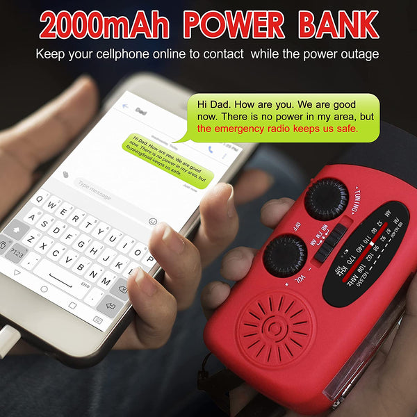 Storm Safe Emergency AM/FM/NOAA Weather Band Radio With Solar Flash Light And Built-in Phone Charger by VistaShops - Proud Libertarian - VistaShops