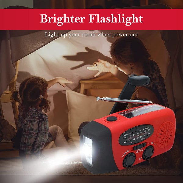 Storm Safe Emergency AM/FM/NOAA Weather Band Radio With Solar Flash Light And Built-in Phone Charger by VistaShops - Proud Libertarian - VistaShops