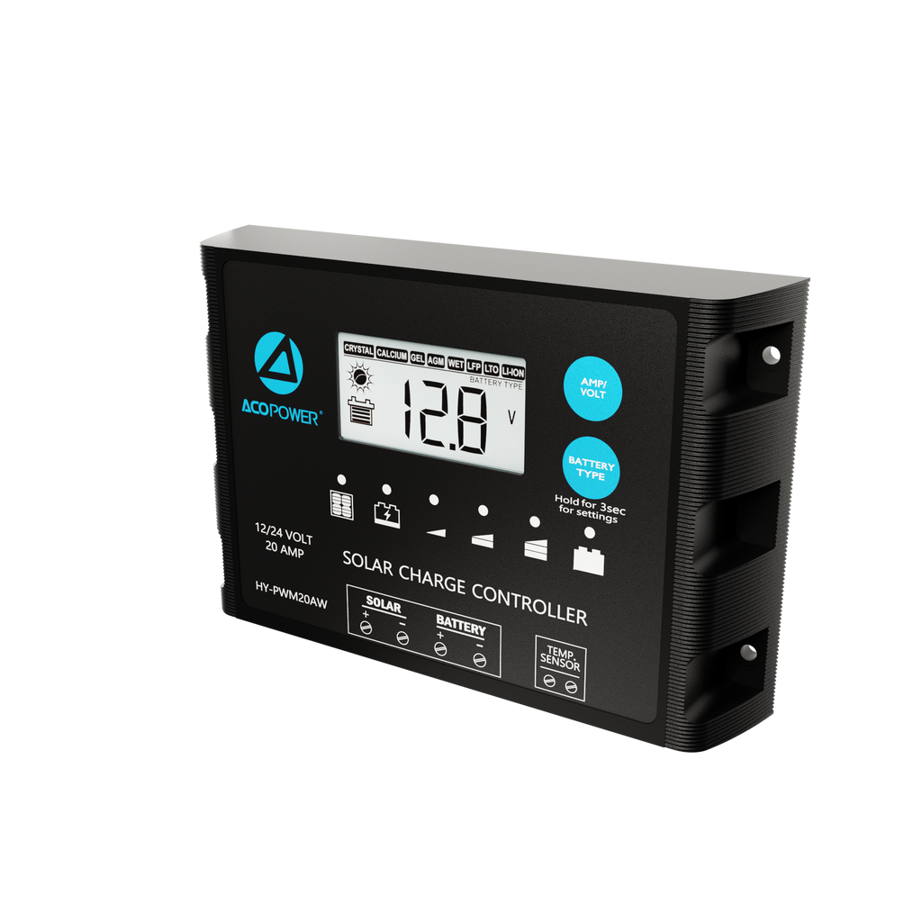 Waterproof ProteusX 20A PWM Solar Charge Controller with Alligator Clips and MC4 Connectors by ACOPOWER - Proud Libertarian - ACOPOWER