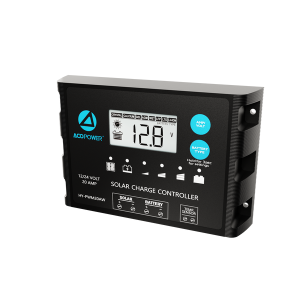 Waterproof ProteusX 20A PWM Solar Charge Controller with Alligator Clips and MC4 Connectors by ACOPOWER - Proud Libertarian - ACOPOWER