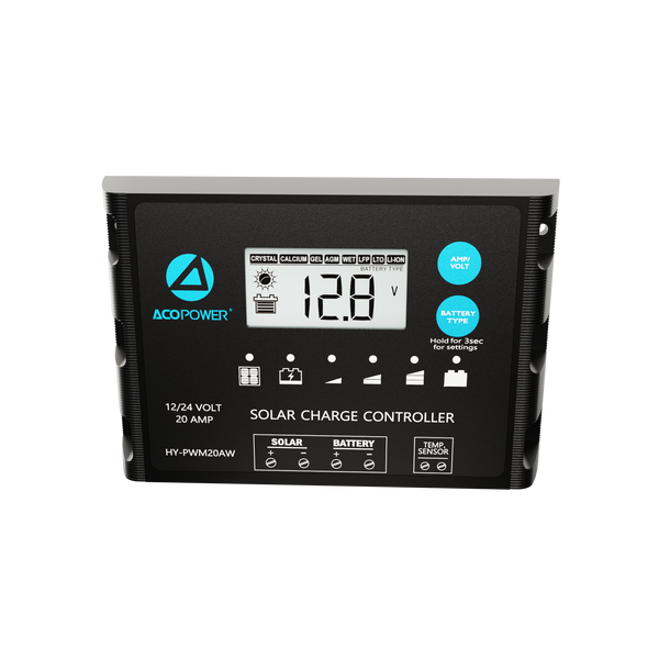 Waterproof ProteusX 20A PWM Solar Charge Controller with Alligator Clips and MC4 Connectors by ACOPOWER - Proud Libertarian - ACOPOWER