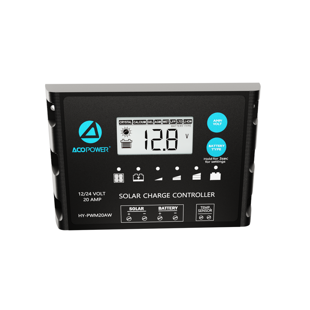 Waterproof ProteusX 20A PWM Solar Charge Controller with Alligator Clips and MC4 Connectors by ACOPOWER - Proud Libertarian - ACOPOWER