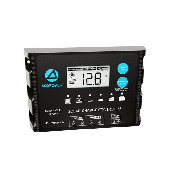 Waterproof ProteusX 20A PWM Solar Charge Controller with Alligator Clips and MC4 Connectors by ACOPOWER - Proud Libertarian - ACOPOWER